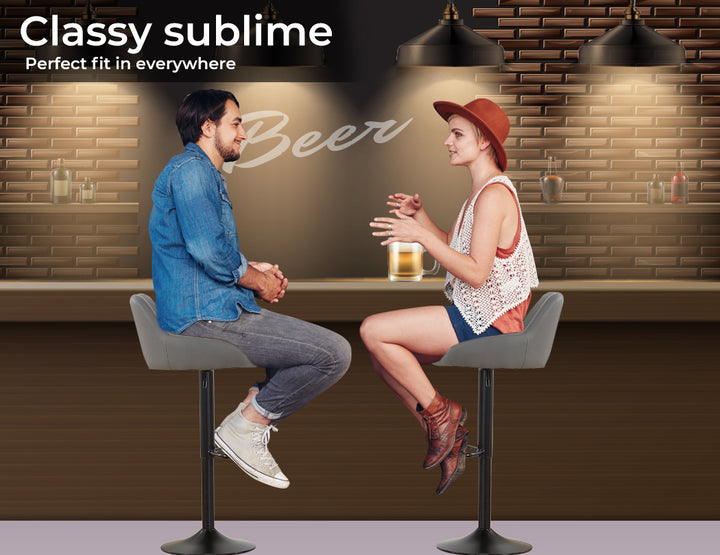 2x Bar Stools Kitchen Chairs Swivel Barstools.