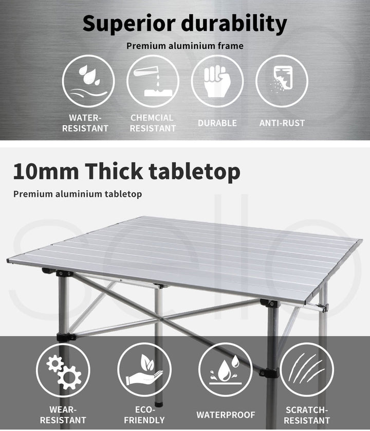 Roll Up Camping Table Folding.