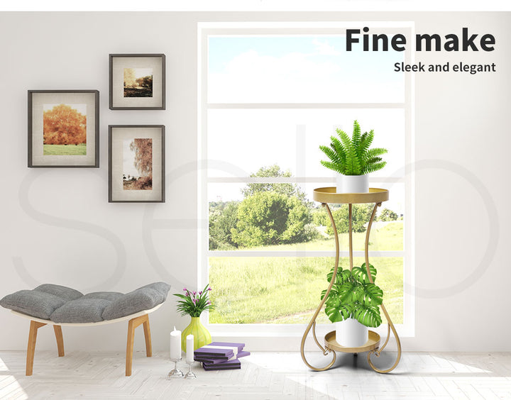 Plant Stand 2 Tiers for Outdoor and Indoor Use -Large