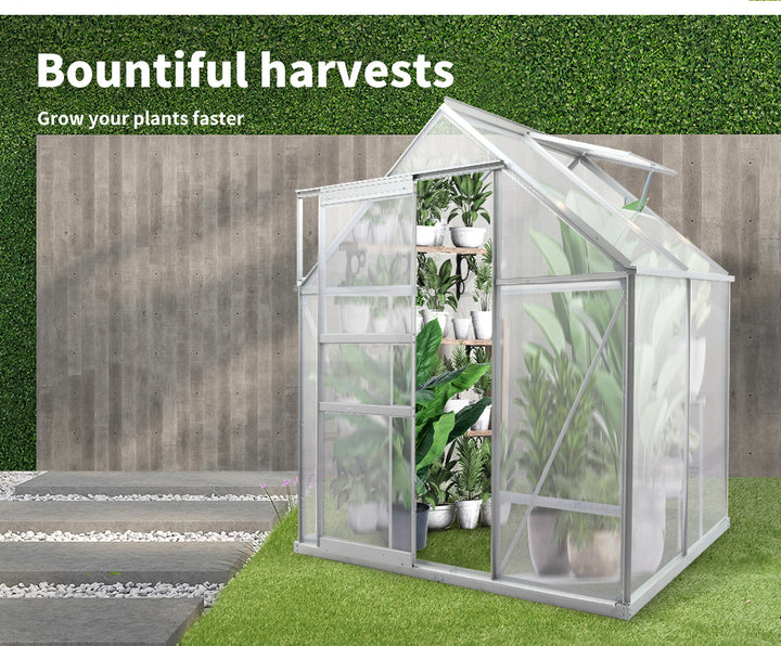 Greenhouse Aluminium Walk In Green.