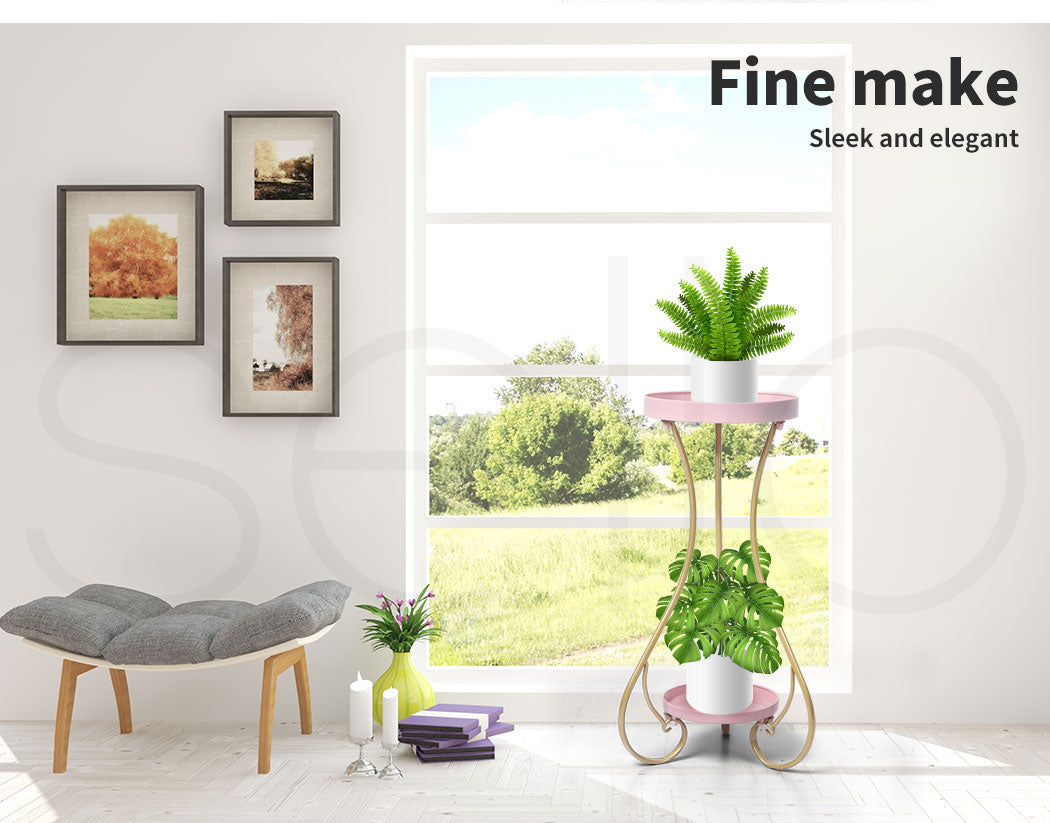 Plant Stand 2 Tiers for Outdoor and Indoor Use -Large