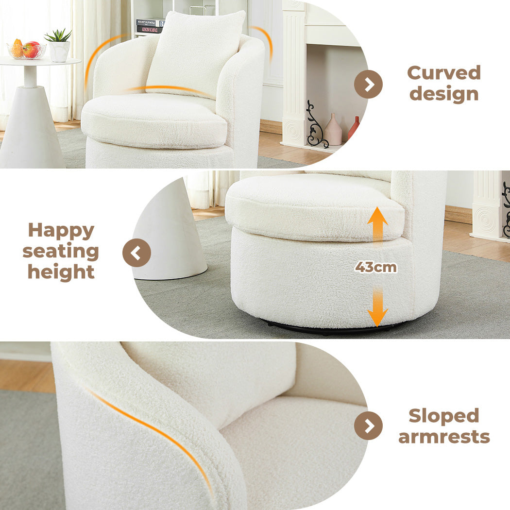 Fleece Swivel Chair.