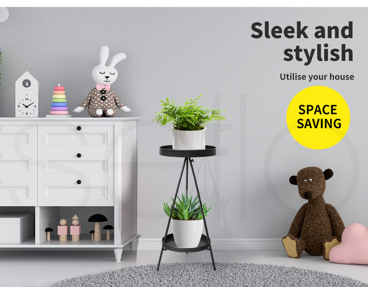 Plant Stand 2 Tiers Outdoor Indoor.