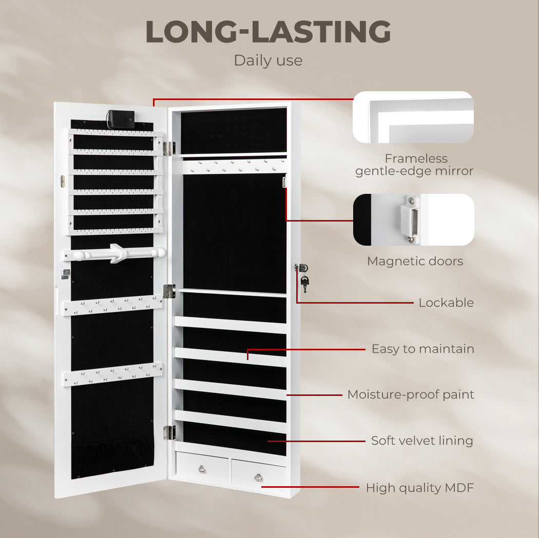 Mirror Jewellery Cabinet Touch.
