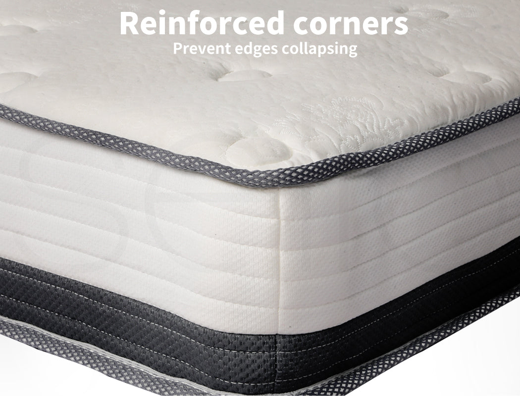 Pocket Spring Mattress HD Foam Medium Firm Bedding Bed King Single 21CM.