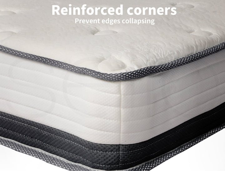 Pocket Spring Mattress HD Foam Medium Firm Bedding Bed King Single 21CM.