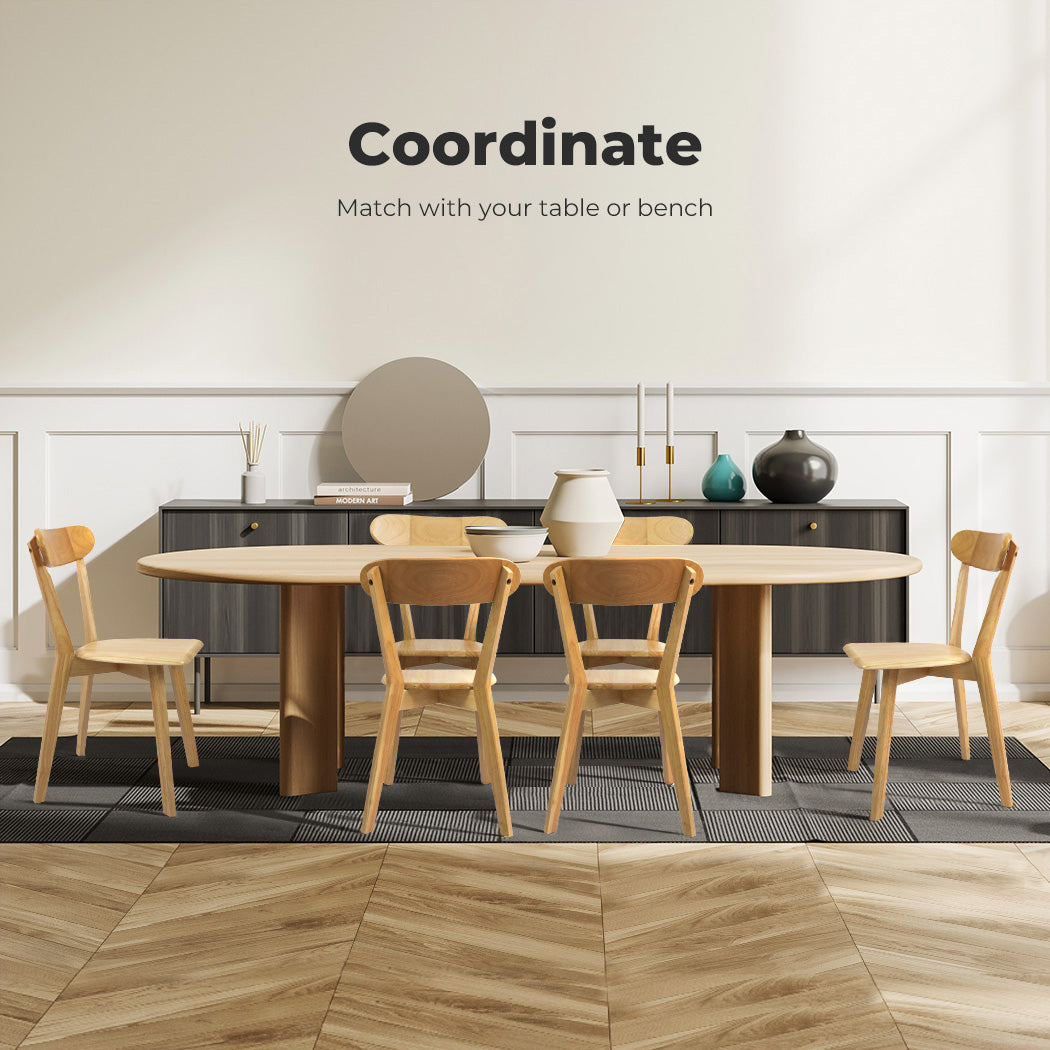 Levede 2x Dining Chairs Wooden Kitchen Chair.