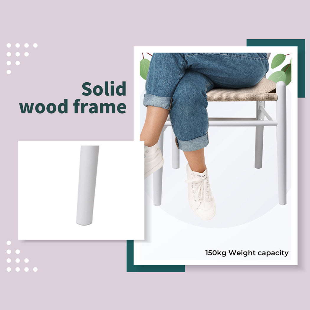 White Wishbone Chair x 2.