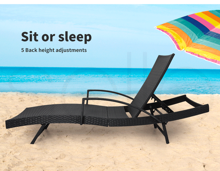 Outdoor Sun Lounger Furniture Wicker Lounge.