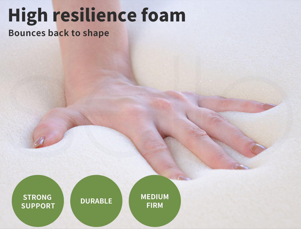 Pocket Spring Mattress HD Foam Medium Firm Bedding Bed Top Double 21CM.