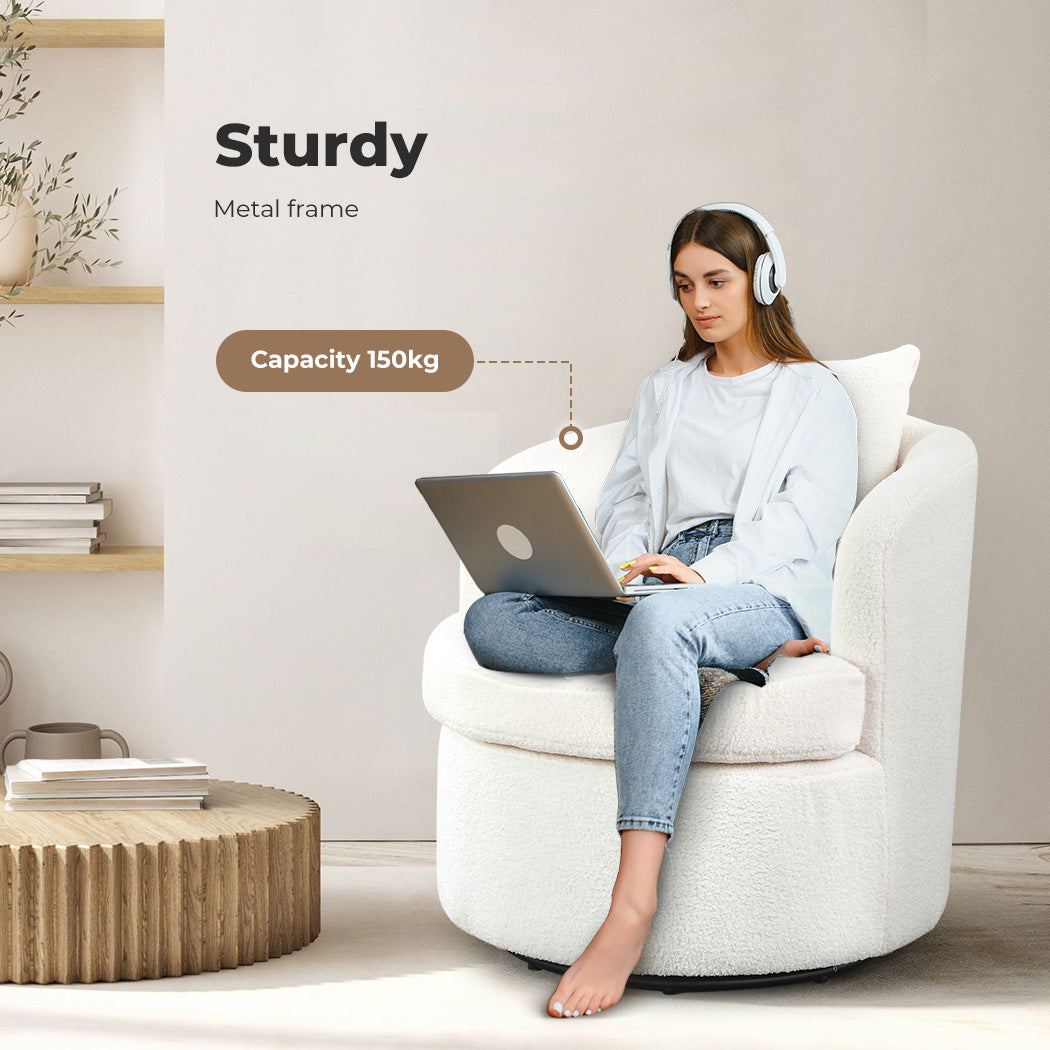 Fleece Swivel Chair.