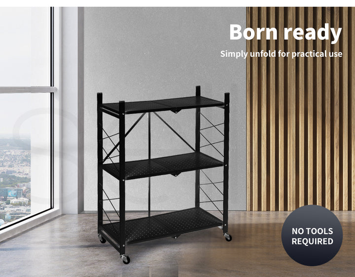 Foldable Storage Shelf Display - 3, 4, & 5 Tiers.