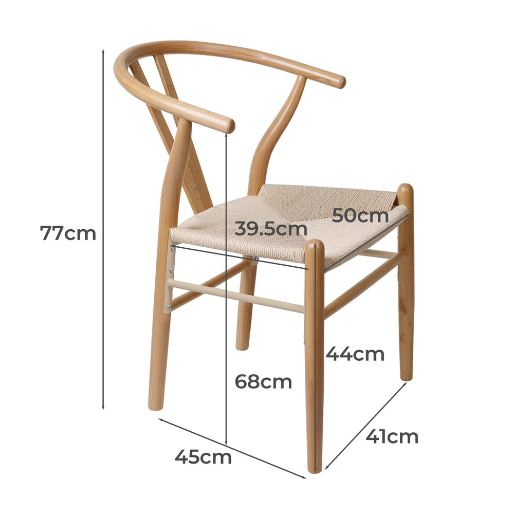Oak Wishbone Chair x 2.
