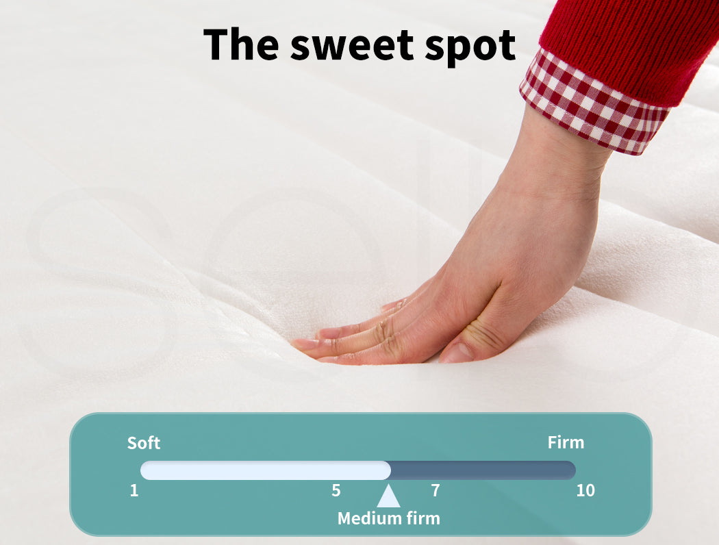 Bedding Mattress Spring Double Size Premium Bed Top Foam Medium Firm 32CM.
