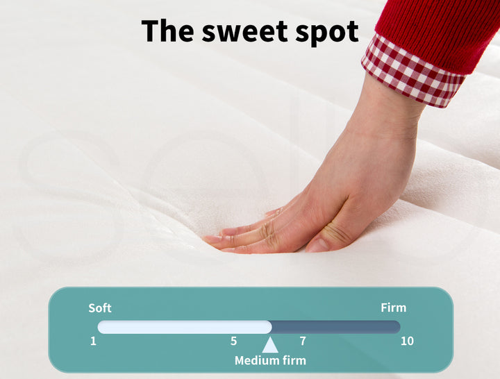 Bedding Mattress Spring Double Size Premium Bed Top Foam Medium Firm 32CM.