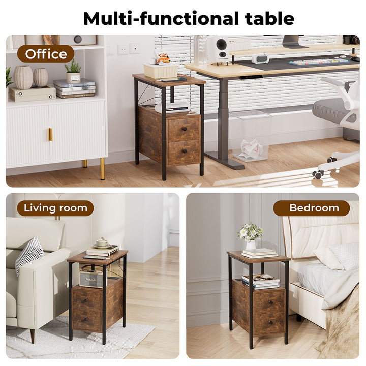 Side Table Narrow Coffee End Table Bedside Table.