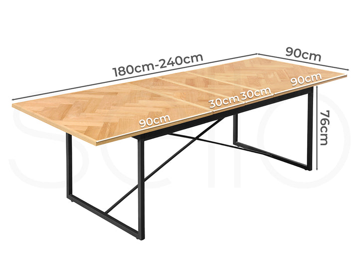 Dining Table 1.8-2.4M Extendable.