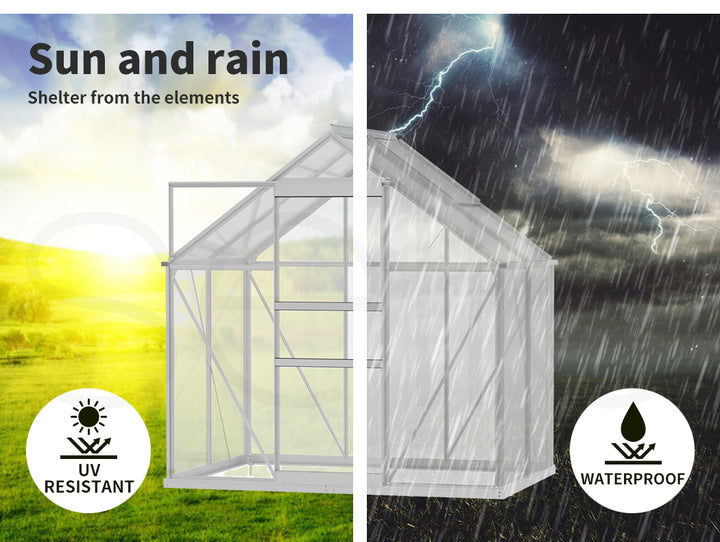Greenhouse Aluminium Walk In Green.