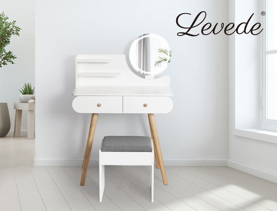 Dressing Table Stool LED Mirror.