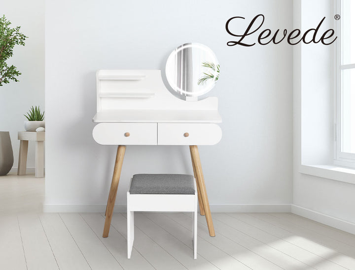 Dressing Table Stool LED Mirror.