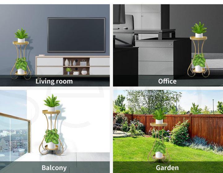 Plant Stand 2 Tiers for Indoor and Outdoor Use - Medium