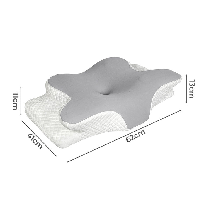 Memory Foam Pillow Shoulder Neck Support High Low Side Pain Relief.