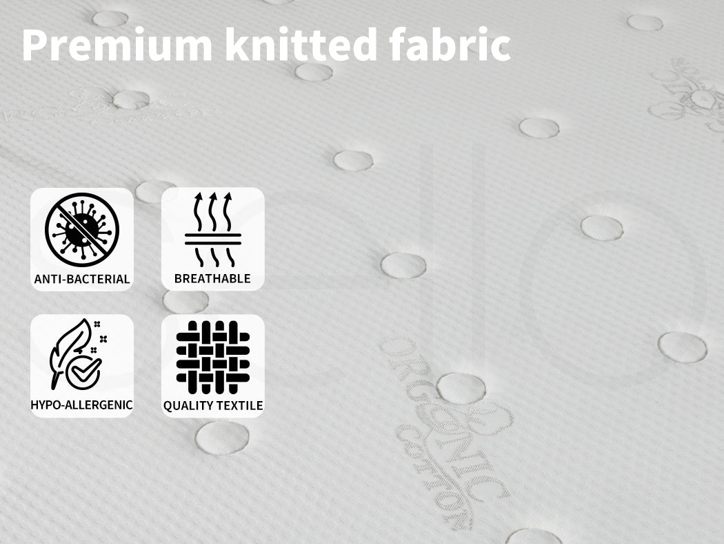 Bedding Mattress Spring King Single Premium Bed Top Foam Medium Firm 18CM.