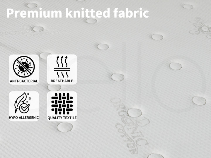 Bedding Mattress Spring King Single Premium Bed Top Foam Medium Firm 18CM.