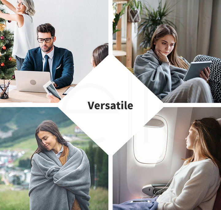 Electric Throw Blanket Heated Grey.