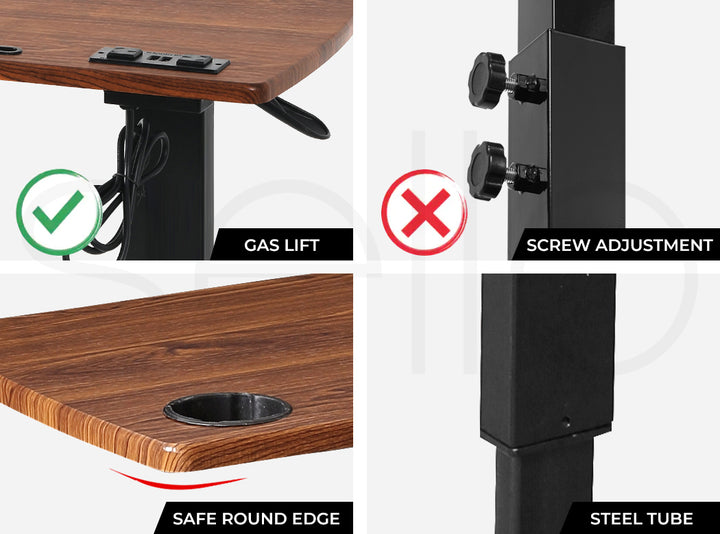 Mobile Standing Desk Foldable Brown Fold.