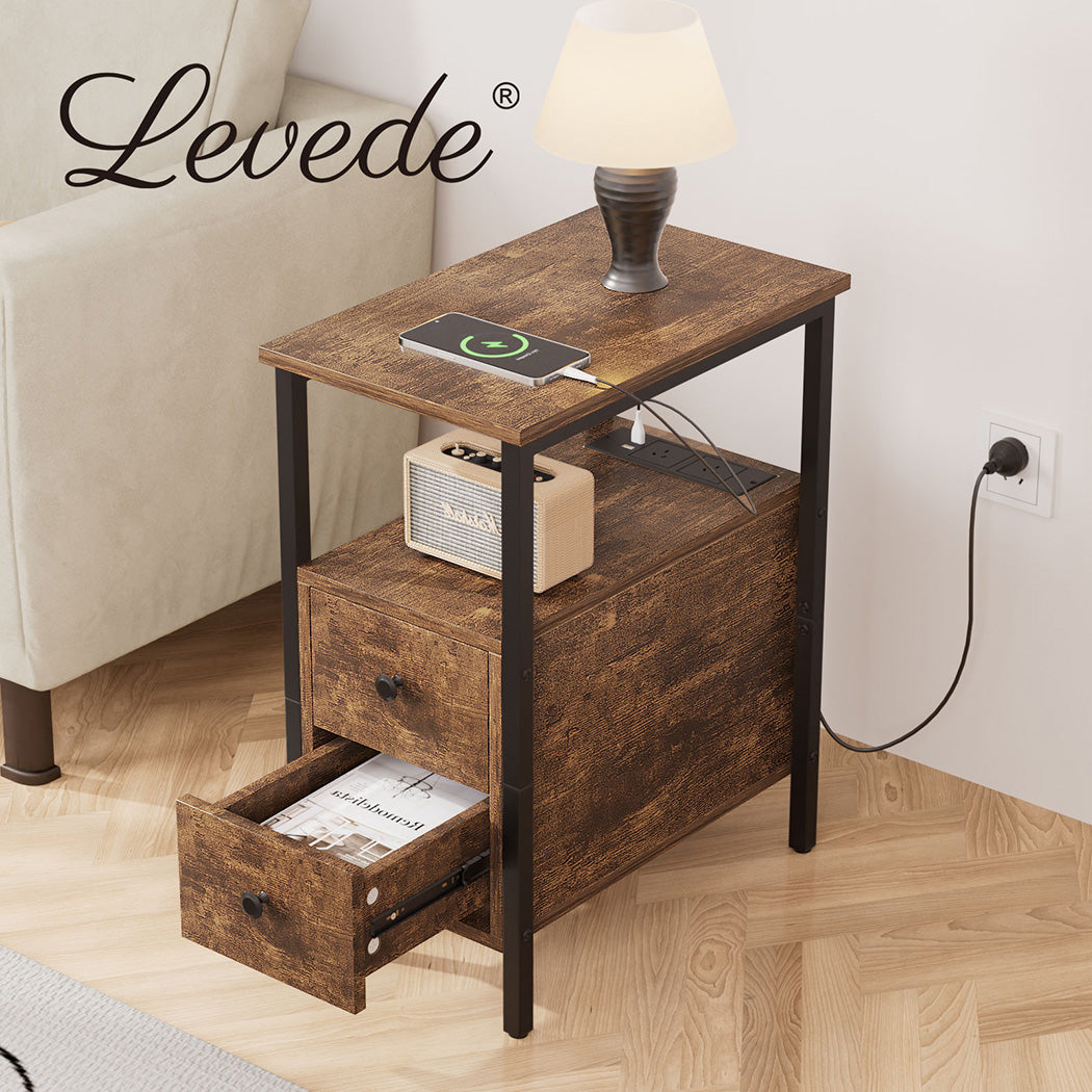 Side Table Narrow Coffee End Table Bedside Table.