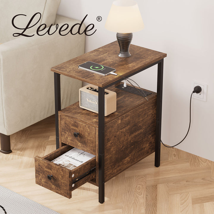 Side Table Narrow Coffee End Table Bedside Table.