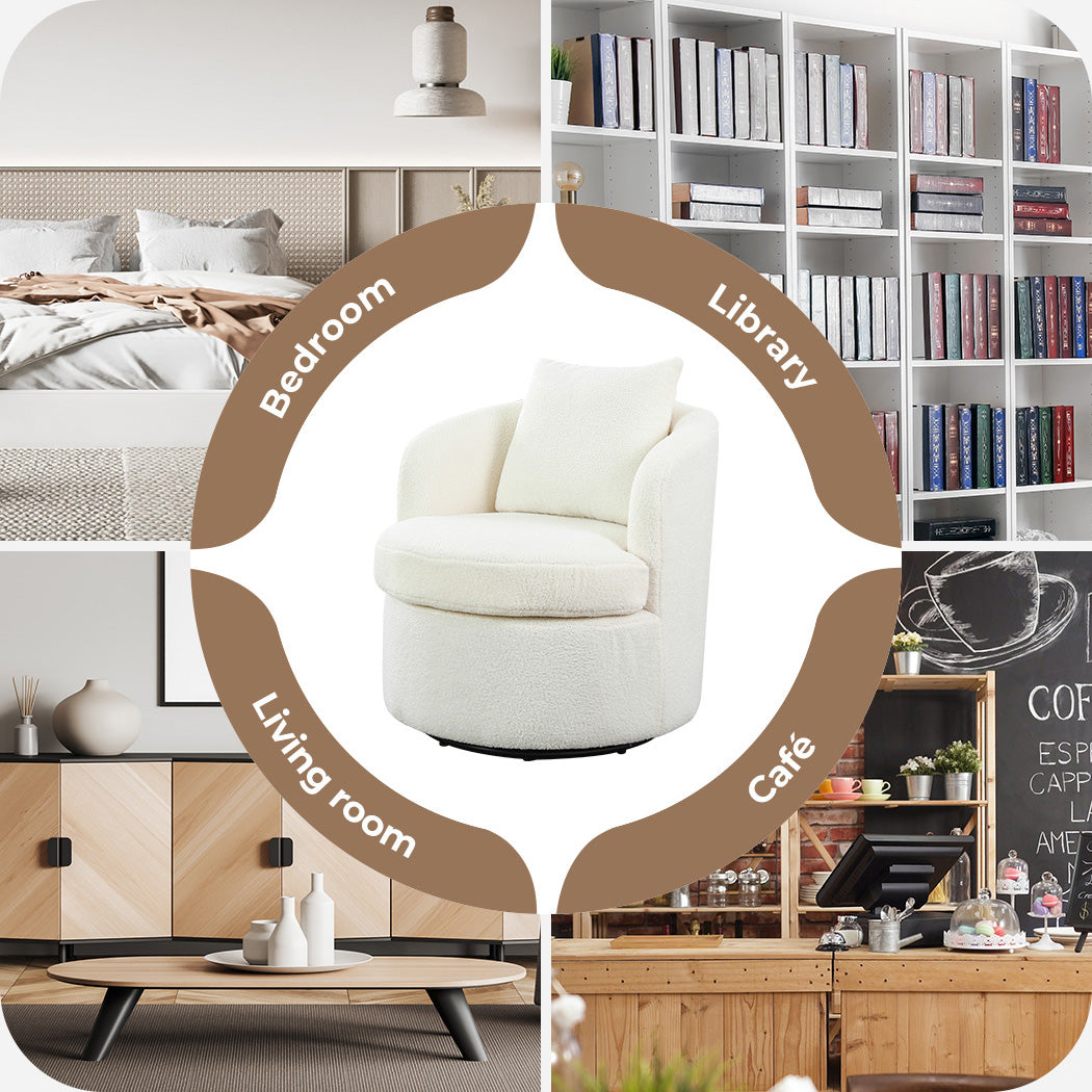 Fleece Swivel Chair.