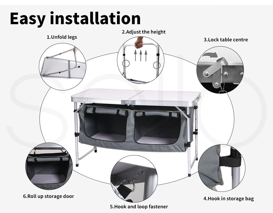 Folding Camping Table Aluminium.