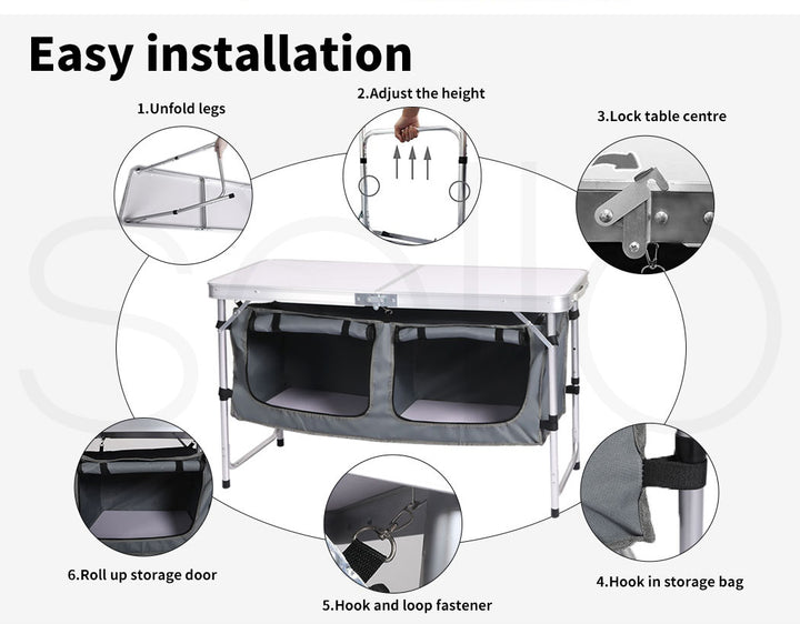 Folding Camping Table Aluminium.