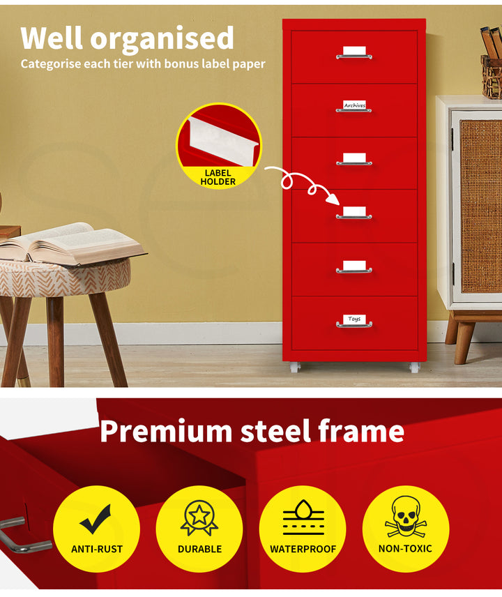 Office Cabinet 6 Drawer Storage Solutions