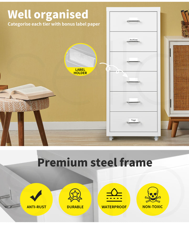 Office Cabinet 6 Drawer Storage Solutions