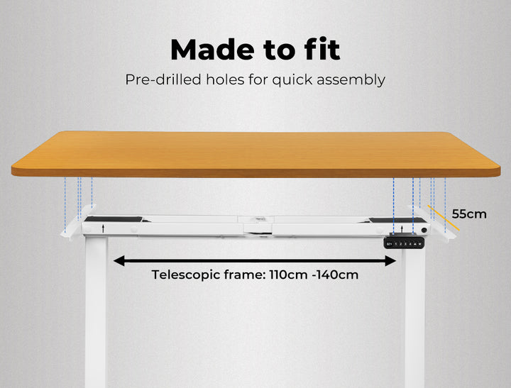 Motorised Standing Desk Adjustable 120cm 800x 1.5MM.