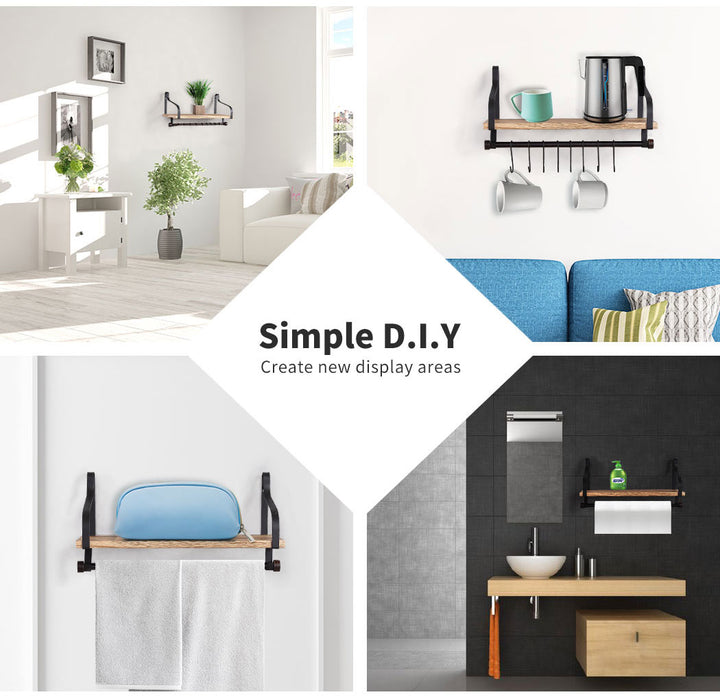 Floating Shelf Brackets for Wall Mounting.