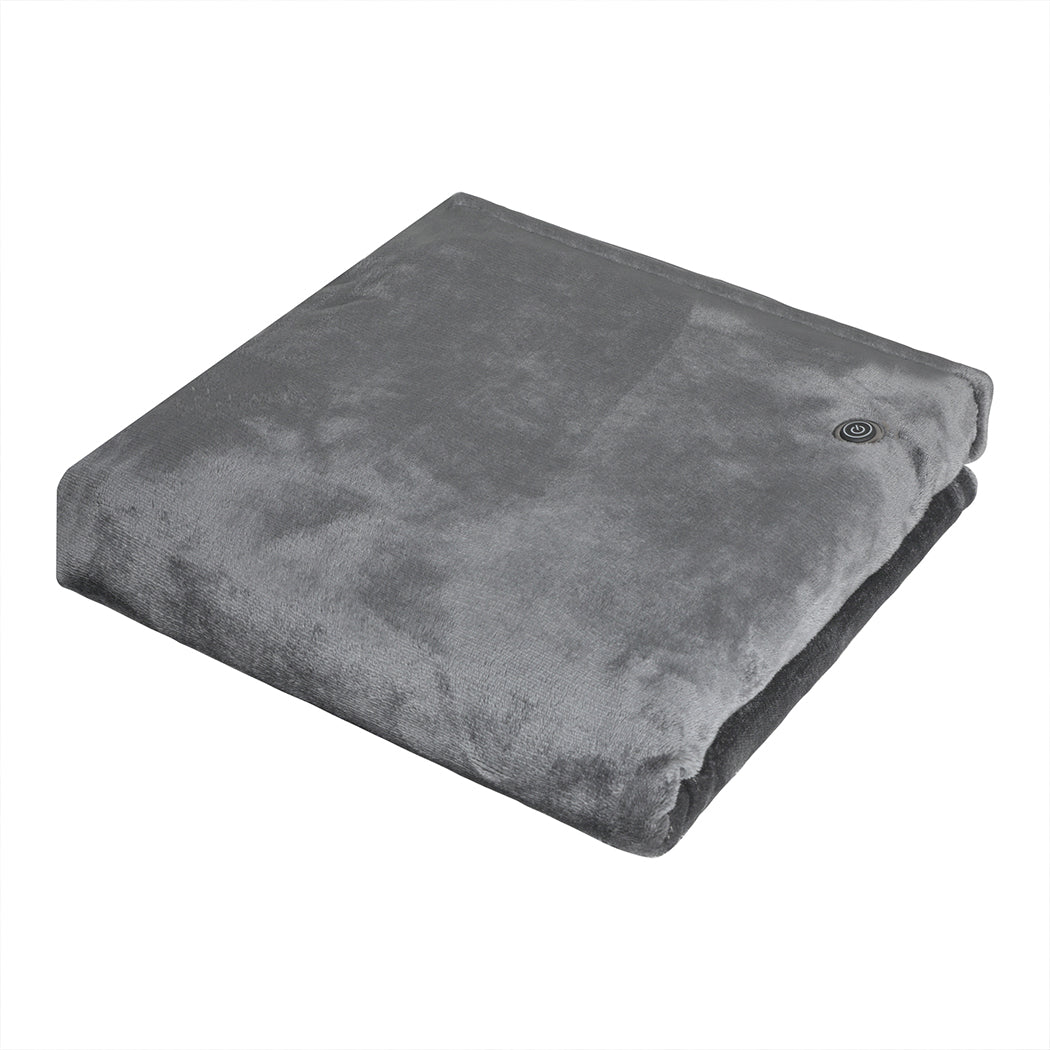Electric Throw Blanket Heated Grey.