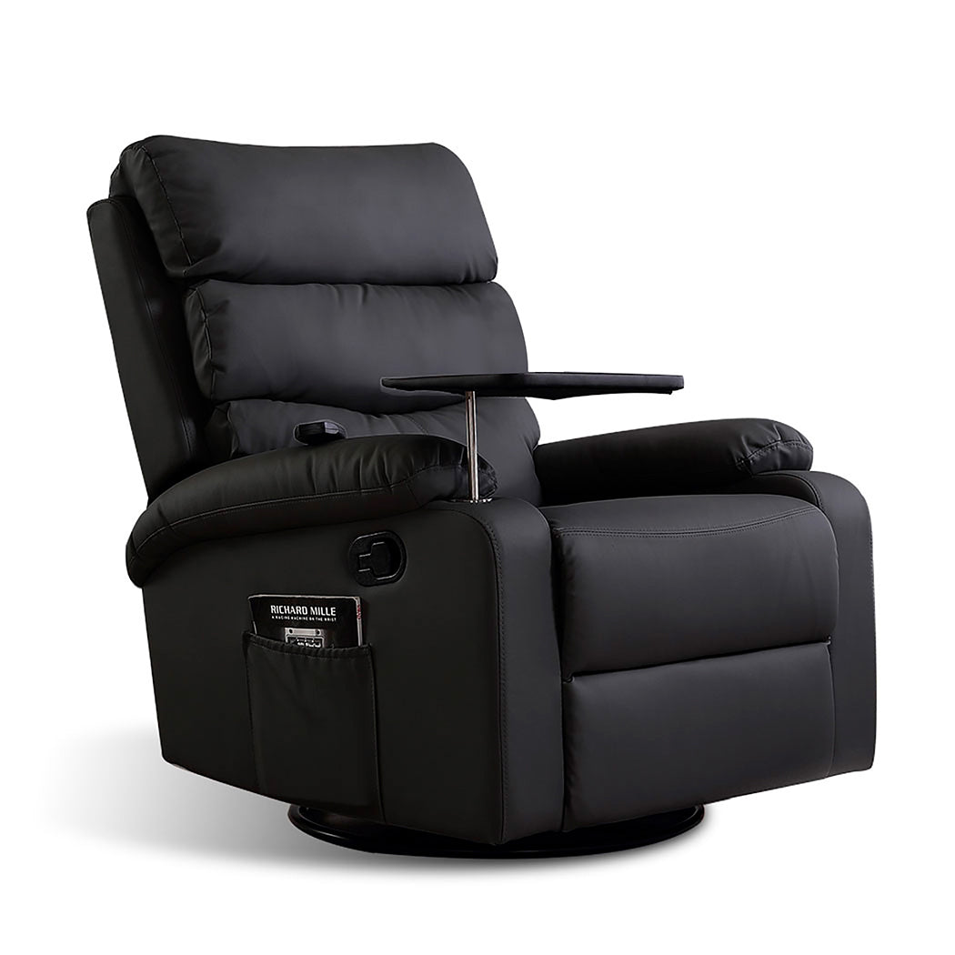 Levede Massage Chair Recliner 360 Swivel Black.