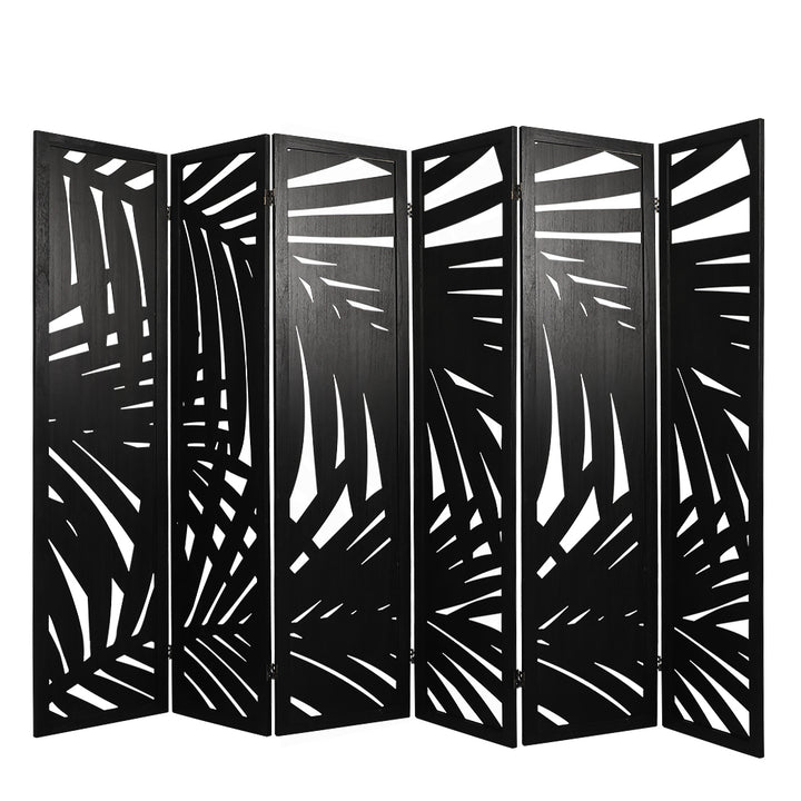 Levede 6 Panel Partition Room Divider Black.