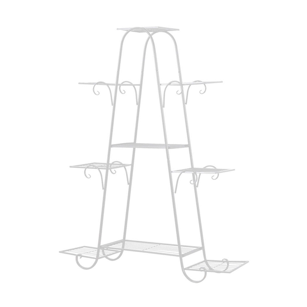 Levede Plant Stand Outdoor Indoor Metal White.
