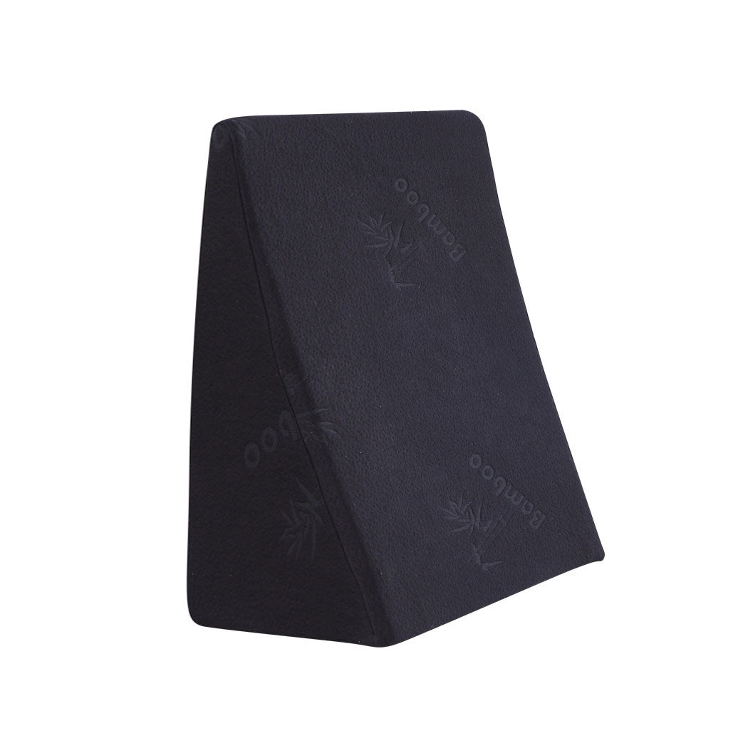 2x Cool Gel Memory Foam Bed Wedge Pillow Black 25x2.