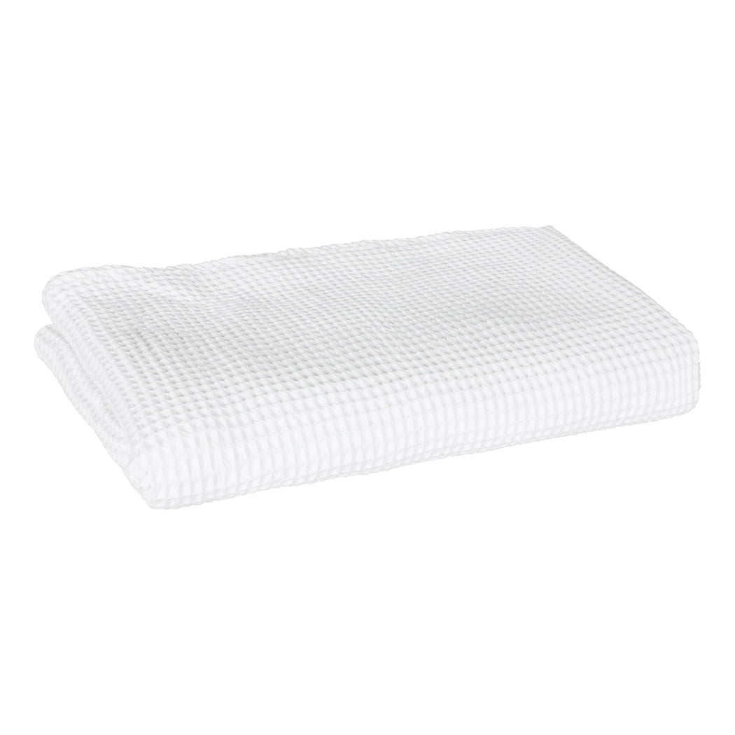 DreamZ Throw Blanket Cotton Waffle Blankets White Double.