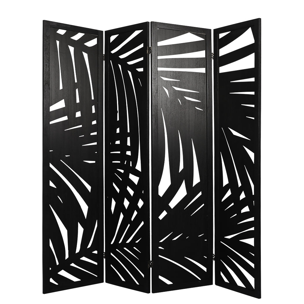 Levede 4 Panel Partition Room Divider Black.