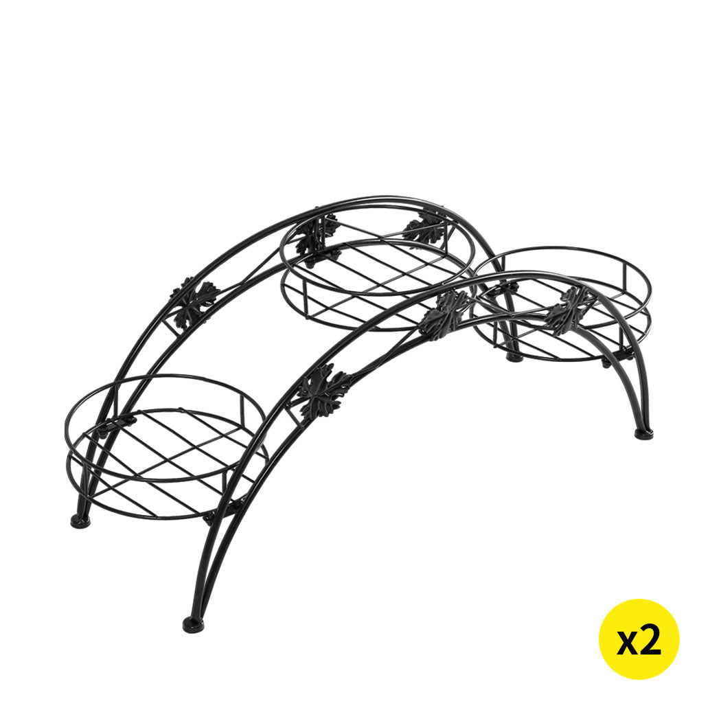 2X Plant Stand Outdoor Indoor Metal.
