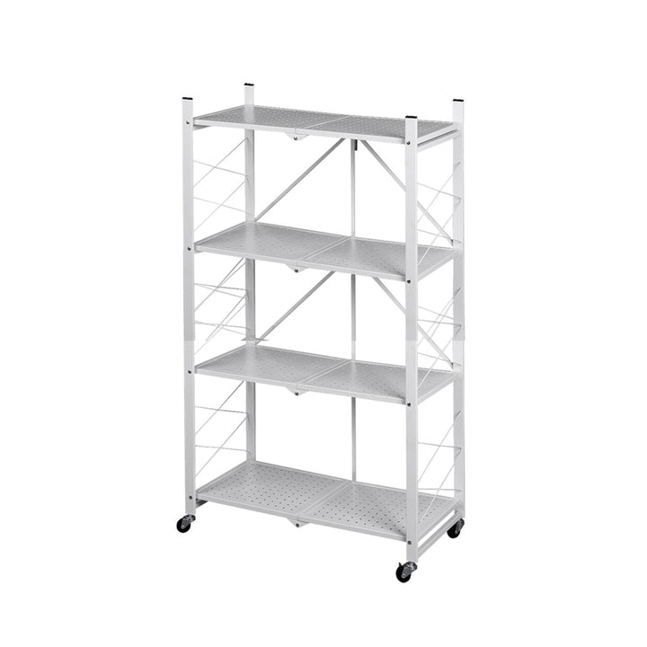 Levede Foldable Storage Shelf Display White 4 Tiers.