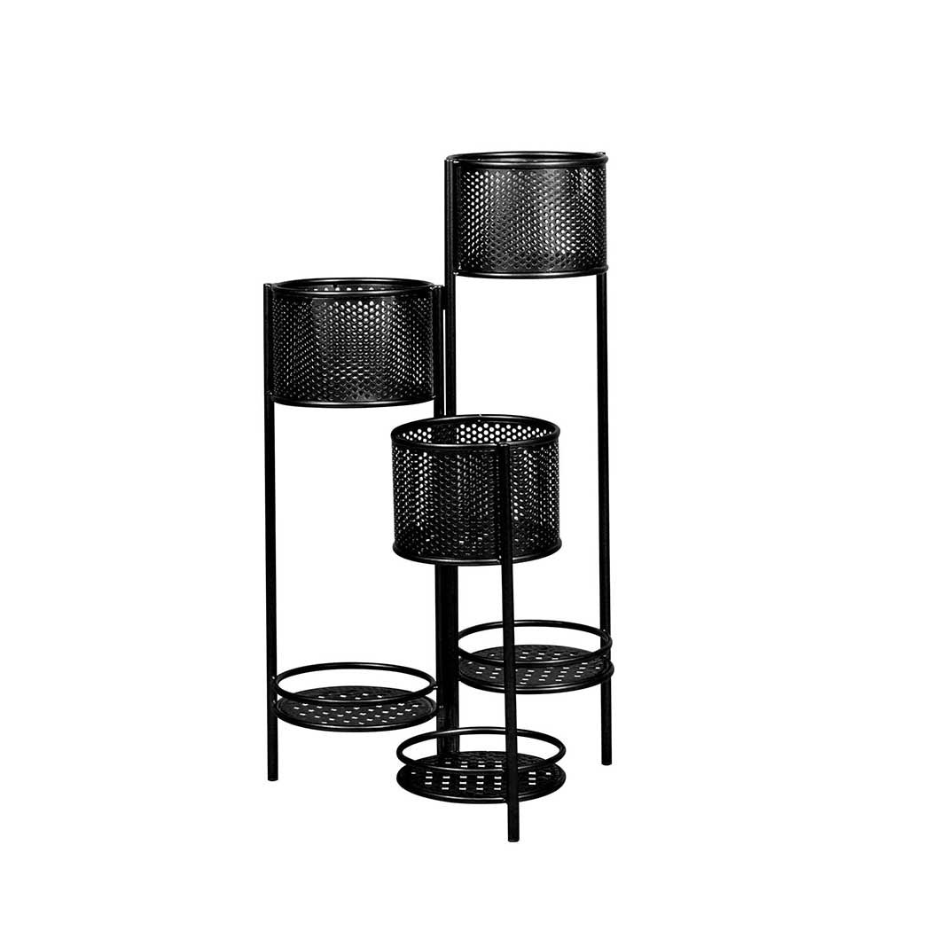 Levede 6 Tier Plant Stand Swivel Outdoor Black.