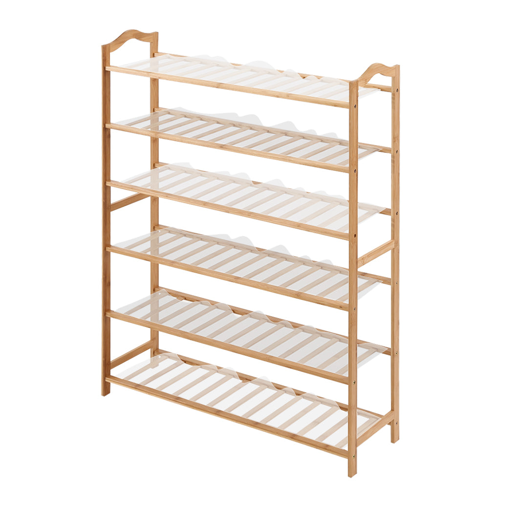 Levede Bamboo Shoe Rack Storage Wooden 70cm.
